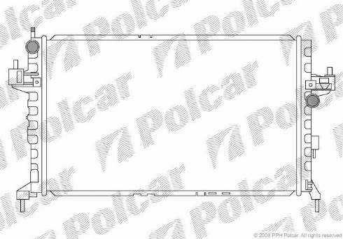 Polcar 555608-4 - Радиатор, охлаждане на двигателя vvparts.bg