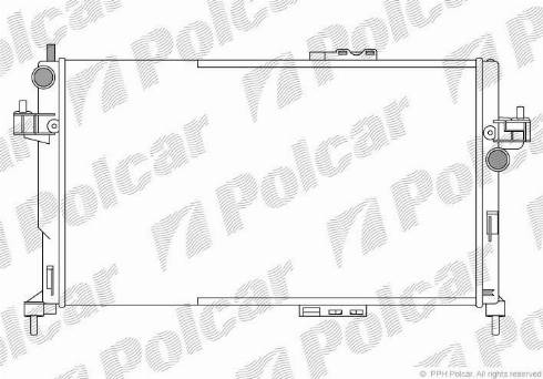 Polcar 555608A4 - Радиатор, охлаждане на двигателя vvparts.bg