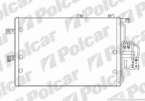 Polcar 5556K8C3 - Кондензатор, климатизация vvparts.bg