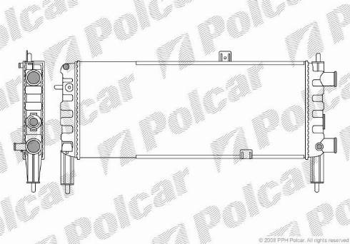 Polcar 5551081X - Радиатор, охлаждане на двигателя vvparts.bg