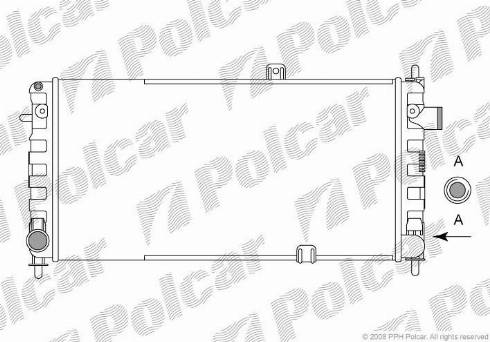 Polcar 555108-2 - Радиатор, охлаждане на двигателя vvparts.bg