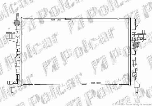 Polcar 5557081X - Радиатор, охлаждане на двигателя vvparts.bg