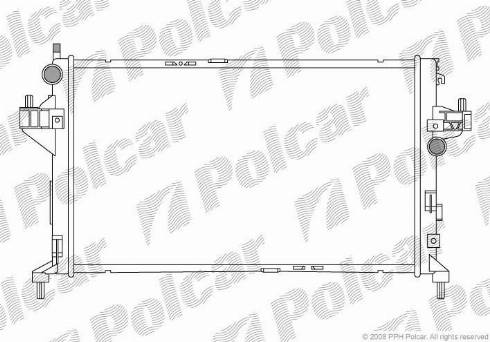 Polcar 555708-1 - Радиатор, охлаждане на двигателя vvparts.bg