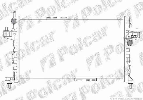 Polcar 555708A1 - Радиатор, охлаждане на двигателя vvparts.bg