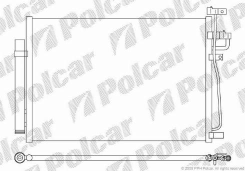 Polcar 5565K8C2 - Кондензатор, климатизация vvparts.bg