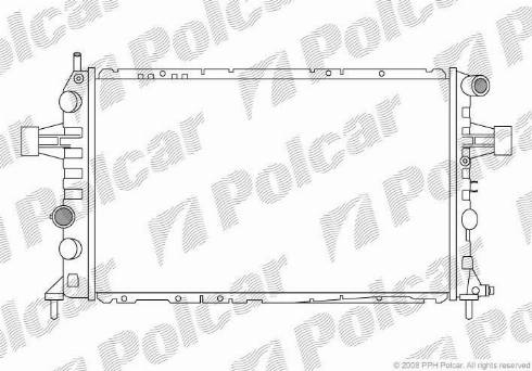 Polcar 556008-2 - Радиатор, охлаждане на двигателя vvparts.bg