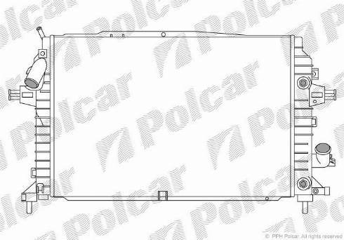 Polcar 5509088X - Радиатор, охлаждане на двигателя vvparts.bg