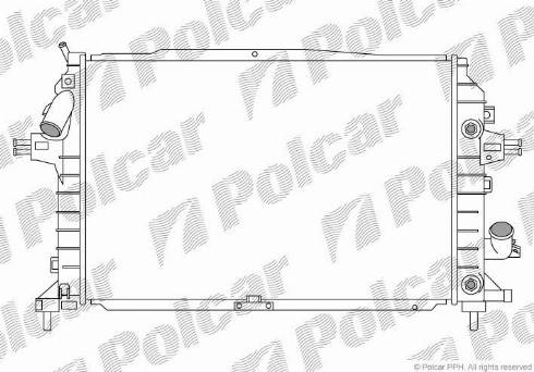 Polcar 550908-8 - Радиатор, охлаждане на двигателя vvparts.bg