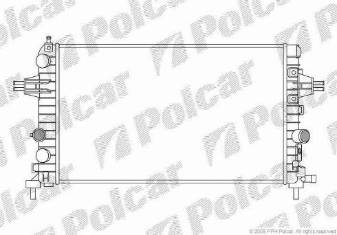 Polcar 550908-2 - Радиатор, охлаждане на двигателя vvparts.bg