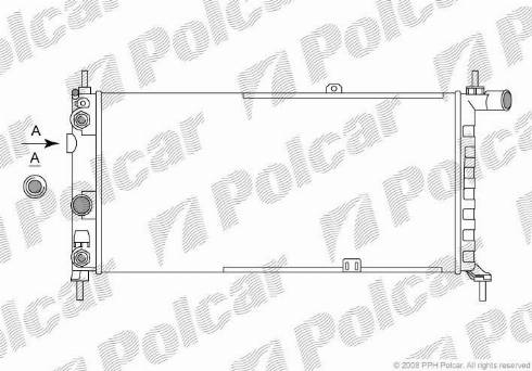 Polcar 550508-9 - Радиатор, охлаждане на двигателя vvparts.bg