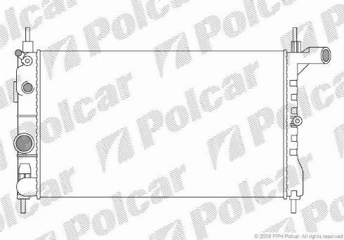 Polcar 550508-2 - Радиатор, охлаждане на двигателя vvparts.bg