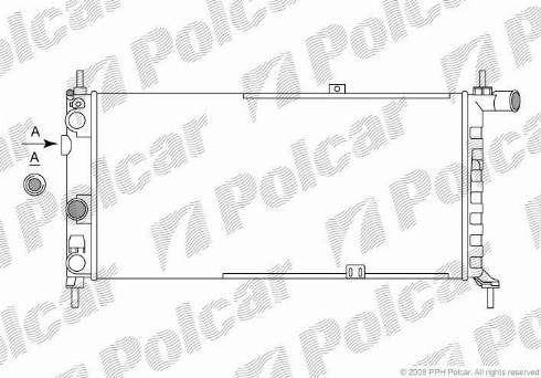 Polcar 550508A4 - Радиатор, охлаждане на двигателя vvparts.bg