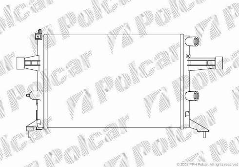 Polcar 550808-9 - Радиатор, охлаждане на двигателя vvparts.bg