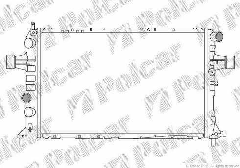 Polcar 5508084X - Радиатор, охлаждане на двигателя vvparts.bg