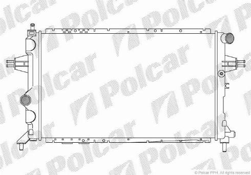 Polcar 550808-4 - Радиатор, охлаждане на двигателя vvparts.bg