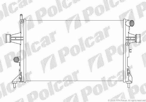 Polcar 5508086X - Радиатор, охлаждане на двигателя vvparts.bg