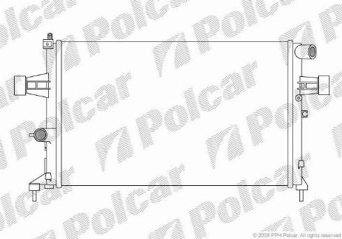 Polcar 550808-6 - Радиатор, охлаждане на двигателя vvparts.bg