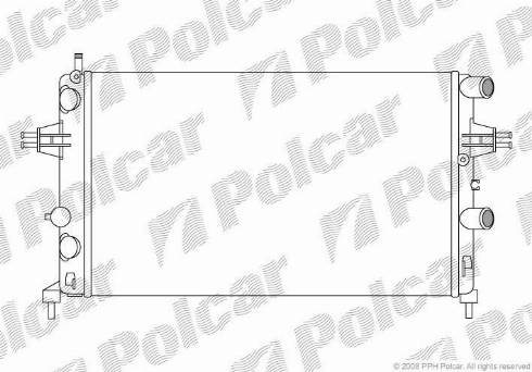 Polcar 5508081X - Радиатор, охлаждане на двигателя vvparts.bg