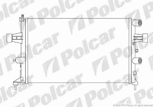 Polcar 550808-1 - Радиатор, охлаждане на двигателя vvparts.bg