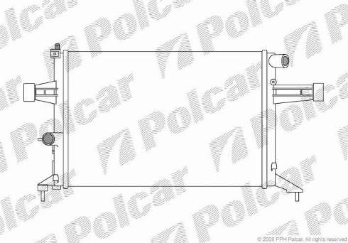 Polcar 550808-8 - Радиатор, охлаждане на двигателя vvparts.bg