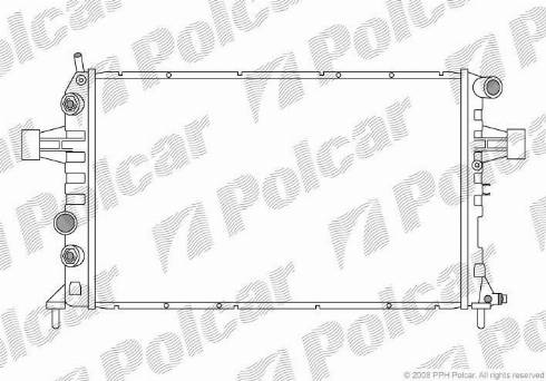 Polcar 5508083X - Радиатор, охлаждане на двигателя vvparts.bg