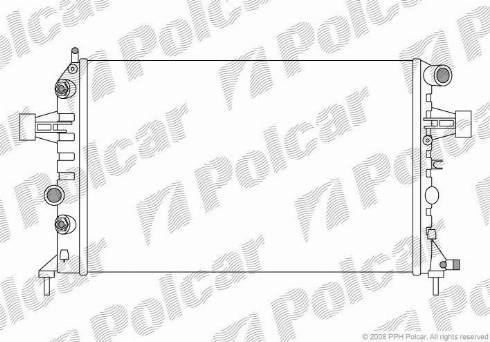 Polcar 5508082X - Радиатор, охлаждане на двигателя vvparts.bg