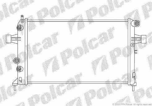 Polcar 550808-2 - Радиатор, охлаждане на двигателя vvparts.bg