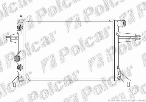 Polcar 550808-7 - Радиатор, охлаждане на двигателя vvparts.bg