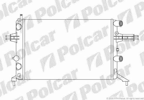 Polcar 550808A9 - Радиатор, охлаждане на двигателя vvparts.bg