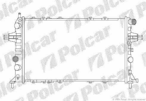 Polcar 550808A4 - Радиатор, охлаждане на двигателя vvparts.bg