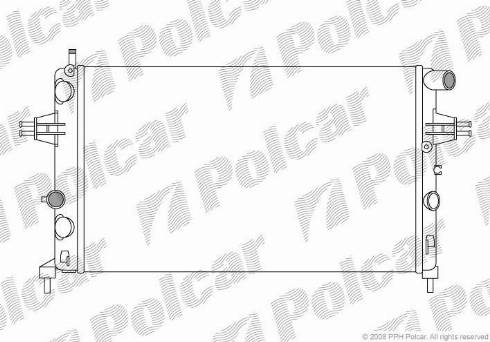 Polcar 550808A6 - Радиатор, охлаждане на двигателя vvparts.bg