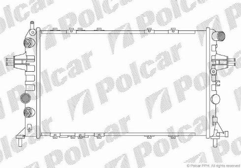 Polcar 550808A3 - Радиатор, охлаждане на двигателя vvparts.bg