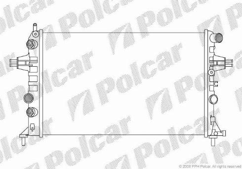 Polcar 550808A2 - Радиатор, охлаждане на двигателя vvparts.bg