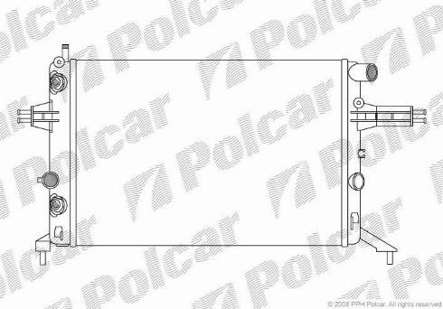 Polcar 550808A7 - Радиатор, охлаждане на двигателя vvparts.bg