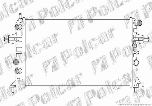 Polcar 550808B2 - Радиатор, охлаждане на двигателя vvparts.bg