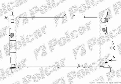 Polcar 5507085X - Радиатор, охлаждане на двигателя vvparts.bg