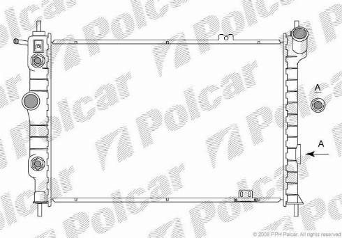 Polcar 550708-6 - Радиатор, охлаждане на двигателя vvparts.bg