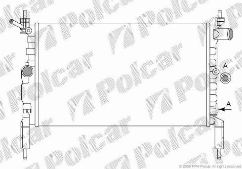 Polcar 5507081X - Радиатор, охлаждане на двигателя vvparts.bg