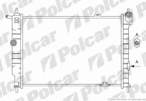 Polcar 550708-2 - Радиатор, охлаждане на двигателя vvparts.bg