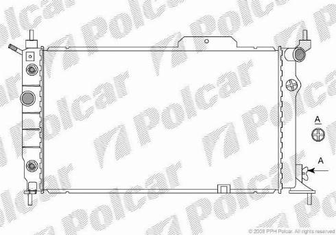 Polcar 5507087X - Радиатор, охлаждане на двигателя vvparts.bg