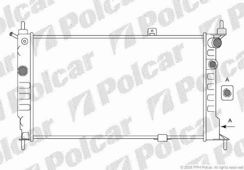 Polcar 550708A5 - Радиатор, охлаждане на двигателя vvparts.bg