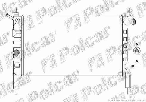 Polcar 550708A1 - Радиатор, охлаждане на двигателя vvparts.bg