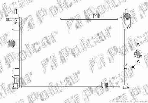 Polcar 550708A3 - Радиатор, охлаждане на двигателя vvparts.bg
