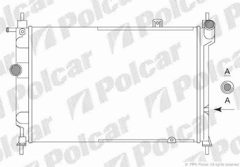 Polcar 550708A2 - Радиатор, охлаждане на двигателя vvparts.bg