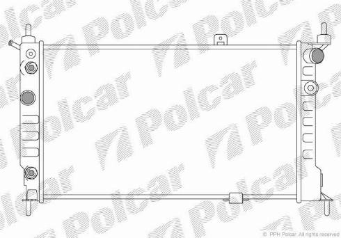 Polcar 550708A7 - Радиатор, охлаждане на двигателя vvparts.bg