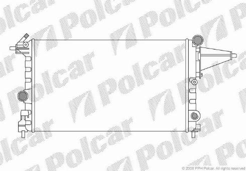 Polcar 551408-4 - Радиатор, охлаждане на двигателя vvparts.bg