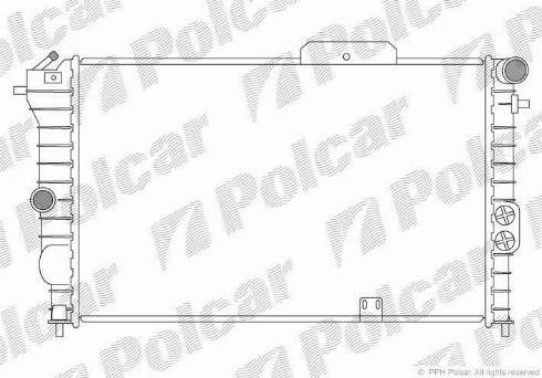 Polcar 5514085X - Радиатор, охлаждане на двигателя vvparts.bg