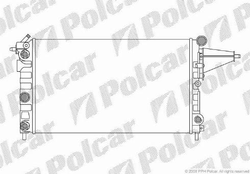 Polcar 551408-1 - Радиатор, охлаждане на двигателя vvparts.bg