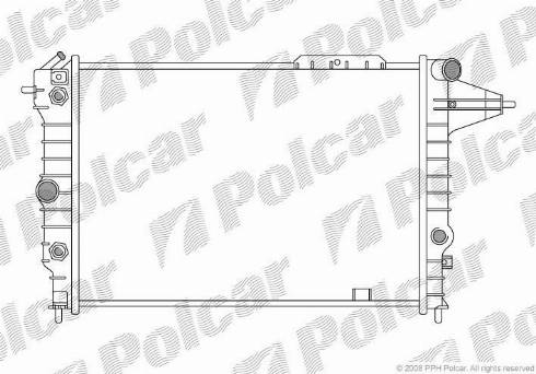 Polcar 5514082X - Радиатор, охлаждане на двигателя vvparts.bg