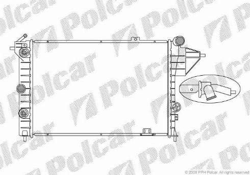 Polcar 551408-2 - Радиатор, охлаждане на двигателя vvparts.bg